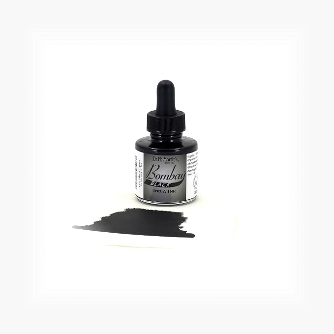 Dr. Ph. Martin's Bombay India Ink Ink Bottle, 1.0 oz, 1 Bottle - Image 2