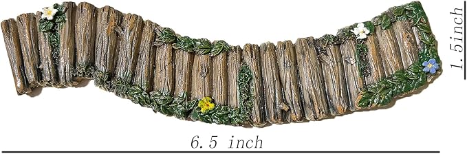 MUAMAX Fairy Garden Walkway Path Pathway, Fairy Garden Accessories, Wood Road - Image 2