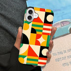 ZHEGAILIAN Case for iPhone 16, Geometric Colors Durable Shockproof Silicone + - Image 6