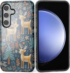 Case for Samsung Galaxy S25 Case, Cute Christmas Reindeer Design Hybrid Dual by Kapadiy