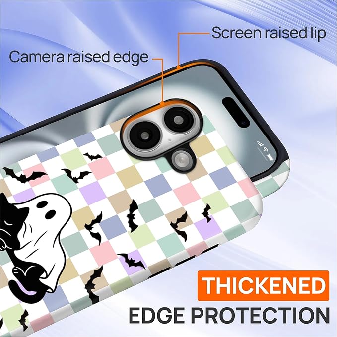 Case for iPhone 16, Scratch Resistant Hybrid Double Layer Hard Shell，Ghost - Image 5