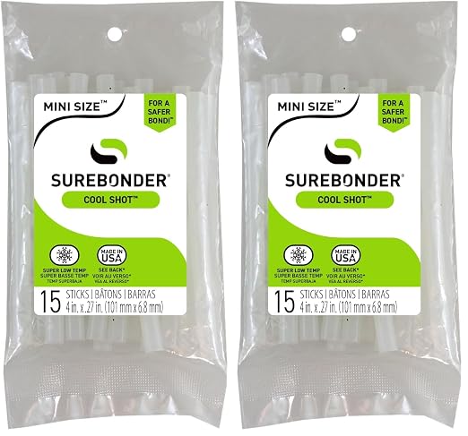 Surebonder CS15 CoolShot Low Temp Glue Sticks, 15 per Pack by Surebonder