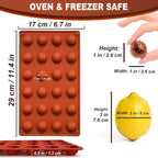 Lerykin Mini 24-Cavity Semi Sphere Silicone Molds Non-Stick, 2 Packs Half - Image 6
