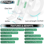 EZlifego Heavy Duty Invisible Bond Nano Double Sided Mounting Tape, Crystal - Image 2