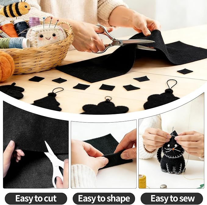 Black Fabric Sheet 72" X 36", 1.4mm Thick Large Soft Durable Flexible Craft - Image 4