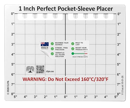 Heat Press Safe Pocket and Sleeve Placement Guide | Australian Designed and by CLPA