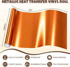 Orange Metallic Foil Heat Transfer Vinyl - Image 6