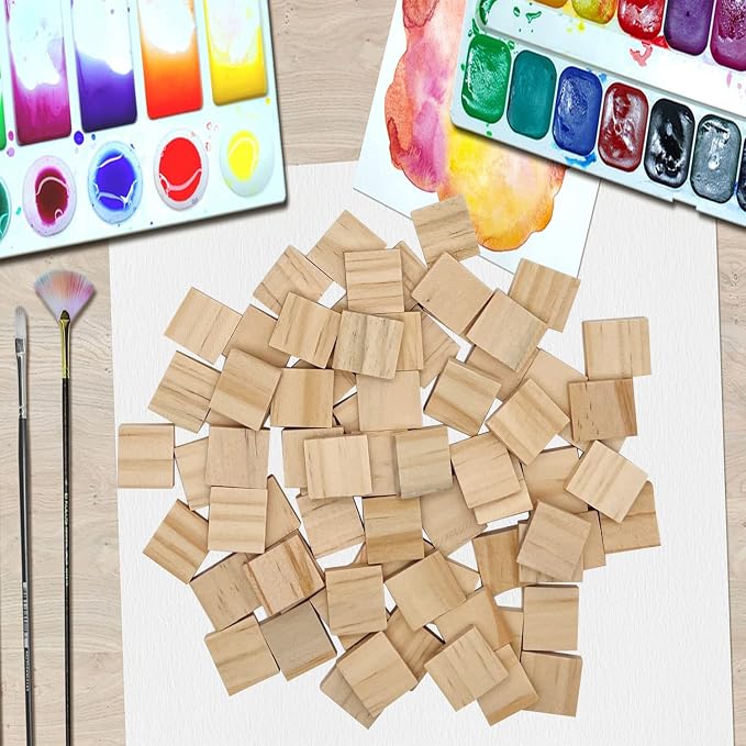 XYSMZM 400 Pcs Wood Blank Letter Tiles, Blank Wooden Pieces | Wooden Blank - Image 6