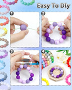 FIVEIZERO 160PCS 15mm Round Silicone Beads, Wear-resistant, Easy-clean - Image 4