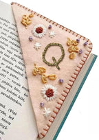MOTEERLLU Personalized Hand Embroidered Corner Bookmark by MOTEERLLU