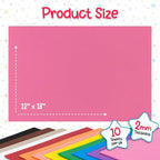Hygloss Sheets Colorful Foam for DIY Arts & Craft, 12” x 18”, 10 Piece - Image 3