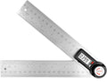 GemRed 82305 Digital Angle Finder Protractor-Stainless steel | white&red button by GemRed