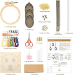 ZOCONE 3 Packs Embroidery Necklace Kit, Embroidery Pendant Kits Mini Cross - Image 2