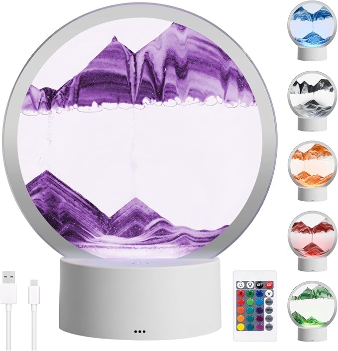 Meditation Sand lamp Liquid Motion 16 Color, Guided Visual Meditation Tool by Unknown