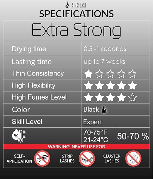 STACY LASH Extra Strong Eyelash Extension Glue / 0.5-1 Sec Dry/Retention – 8 - Image 4