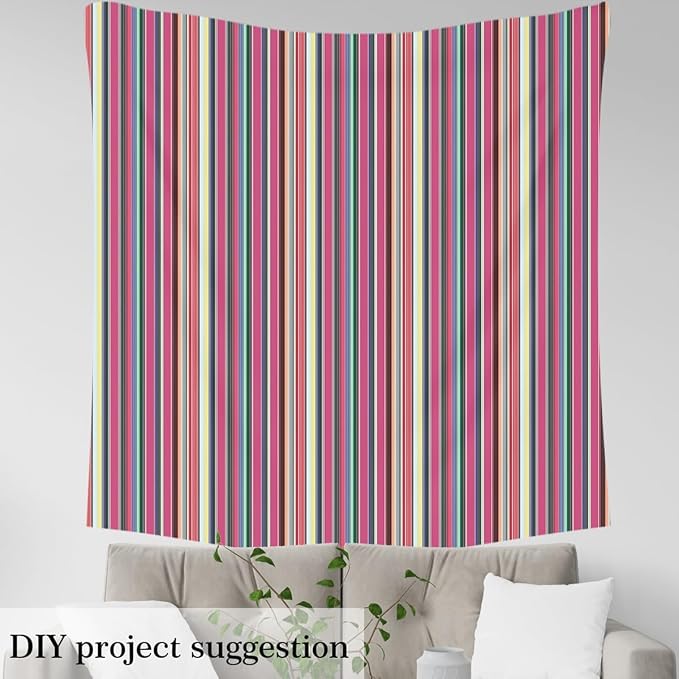 Boho Stripes Fabric by The Yard, Colorful Ethnic Mexican DIY Art Fabric - Image 4