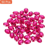 MECCANIXITY 50Pcs Acrylic Oval Gems 13x18 mm Flat Back Artificial Rhinestones - Image 3