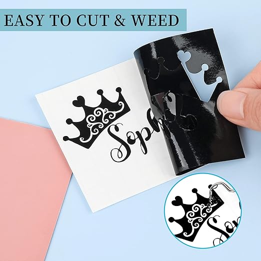 Adhesive Vinyl Sheets-Glossy Black Permanent Vinyl 30 Pack, 12” x 12” - Image 3