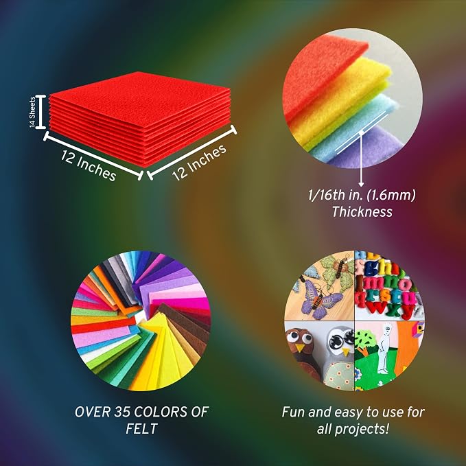 FabricLA Acrylic Felt Sheets for Crafts - Image 3