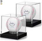 JupDec Baseball Display Case for Single Autograph Ball, UV Protected Stand Box by JupDec