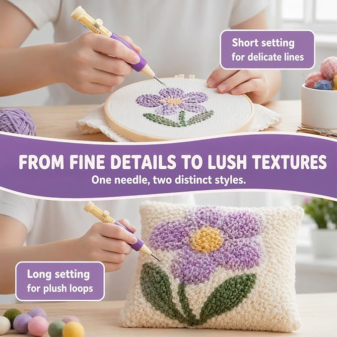 Punch Needle Kit, Embroidery Needle Punch - Image 3