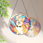 Personalized Pet Portrait Stained Glass Suncatcher, Custom Window Hanging Dog - Image 4