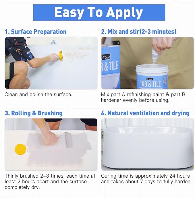 DWIL Tile Paint, Tub and Tile Refinishing Kit - Image 6