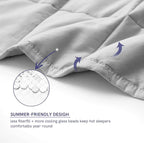 YnM Exclusive 40 lbs Weighted Blanket, Extra Heavy Cotton Bed Blanket - Image 4