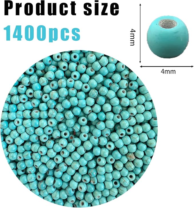 Turquoise Beads Bulk 4mm - Image 2