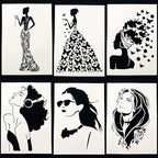 TIAMECH 6 Pcs A4 Reusable Girls Stencils - Image 8
