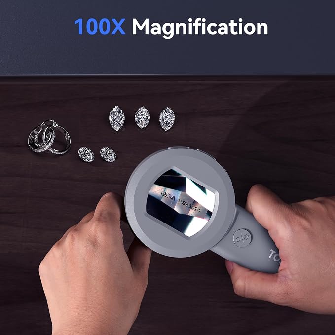 TOMLOV P10 Microscope for Adults Kids, Portable 100X Illuminated Jewelers Loupe - Image 4