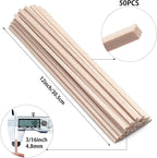 Balsa Wood Sticks, Balsa Wood Strips, Square Wooden Dowels - Image 3