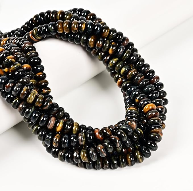 ICAI Beads Natural 5x8mm Rondelle Beads, Natural Abacus Disk Stone Beads Loose - Image 2