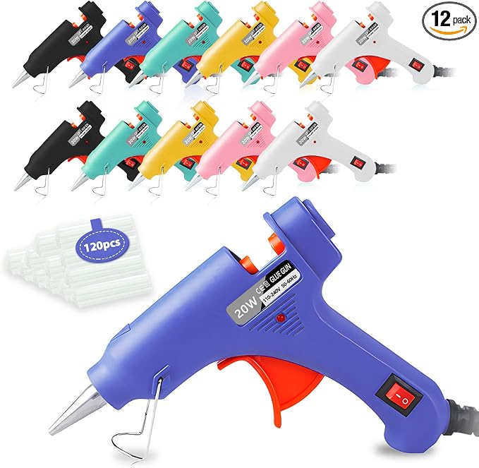 Hot Glue Gun, 12 Pack Mini Glue Gun by QingTvikl