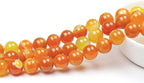 MJDCB Natural Stone Beads Orange Stripe Agate Round Loose Beads - Image 3