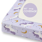 Yoofoss Pack and Play Sheets Fitted, Mini Crib Sheets 2-Pack - Image 6