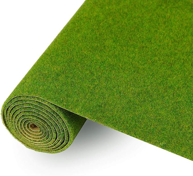 CP138 Artificial Model Grass Mat Trains Grass Green 40 x 100cm or 15.7"x 39"for by Evemodel