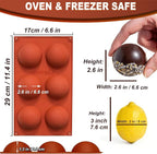 Lerykin 2 Pack Large 6-Cavity Semi Sphere Silicone Molds, Non-Stick Baking Mold - Image 6