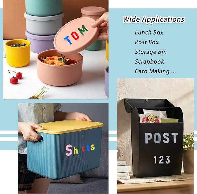 PRSTINCOL 3456 Pcs 36 Sheets Colorful Alphabet Stickers Pad, 9 Colors Self - Image 9