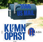 Letter Stickers, Mailbox Numbers, 4 Inch Waterproof Vinyl Alphabet | 4 Inch Blue - Image 2