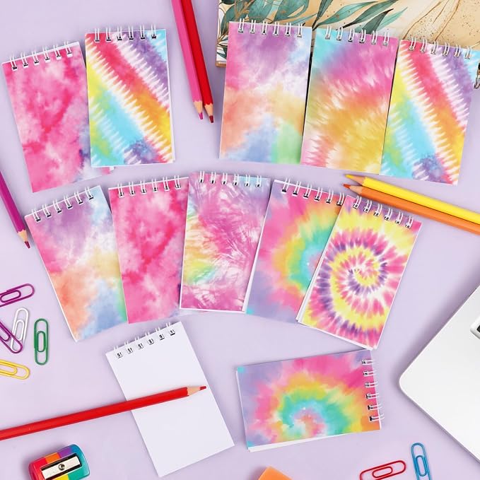 24 Pcs Mini Tie Dye Notepads Multicolor Mini Notebooks Party Favor Small Pocket - Image 4