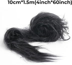 Shaggy Plush Faux Fur Fabric Precut Strips Black Fur Fluffy Fuzzy Craft Fur - Image 2