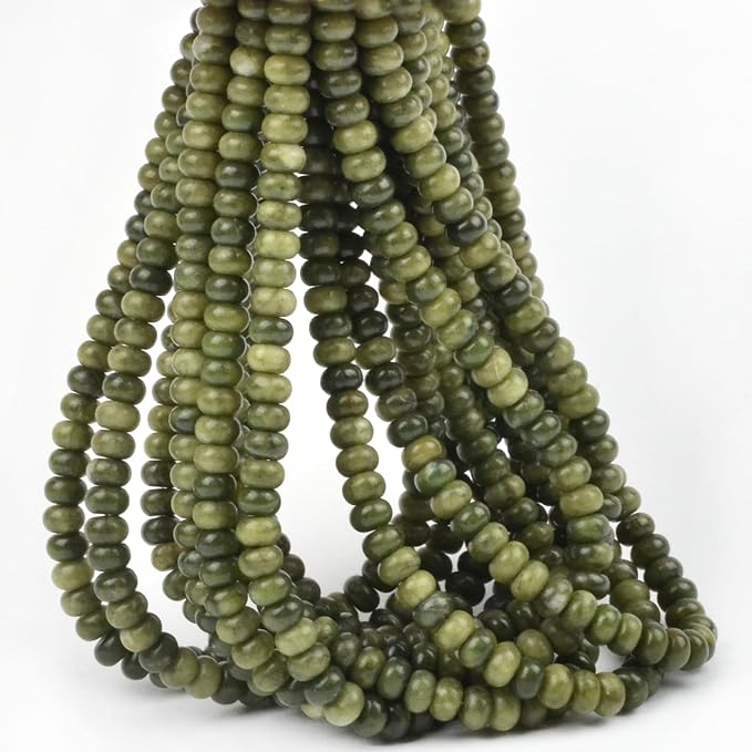 ICAI Beads 5x8mm Natural Rondelle Spacer Loose Beads by CAI+YI+MING
