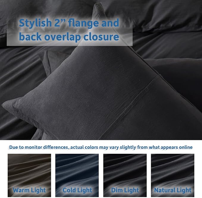 Nestl Black California King Duvet Cover Sets - Image 8