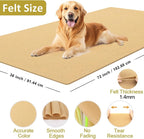 XSEINO Tan Large Felt Fabric 72" X 36 ", 1.4 mm Thick Soft Felt Fabric Sheet - Image 2