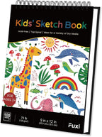 Sketch Book for Kids, 100 Sheets Thick Drawing Paper for Kids, Spiral Sketch - Image 9