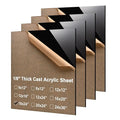 KINLINK 18x24 Plexiglass Sheets 1/8 inch Thick - 3mm Black Cast Acrylic Sheet by KINLINK