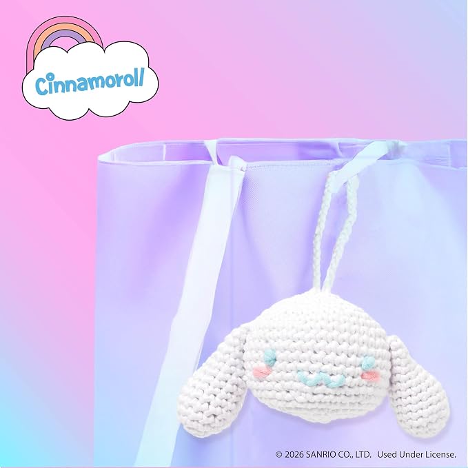 Hello Kitty® and Friends Crochet Kit – Cinnamoroll™ Bag Charm, Sanrio Crochet - Image 4