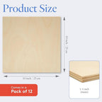 6 mm Baltic Birch Plywood 1/4 x 10 x 10 Inch, Box of 12 B/BB Grade Craft Wood - Image 2