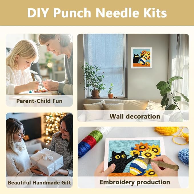 Doodlream Black Cat Sunflower Needle Kit - Image 4